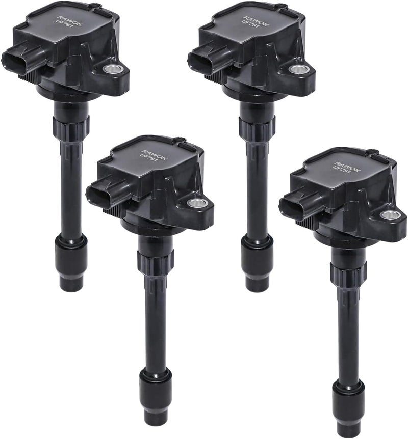 RAWOK Ignition Coil Pack UF781 Set of 4 for Honda and Acura Vehicles - Image 1