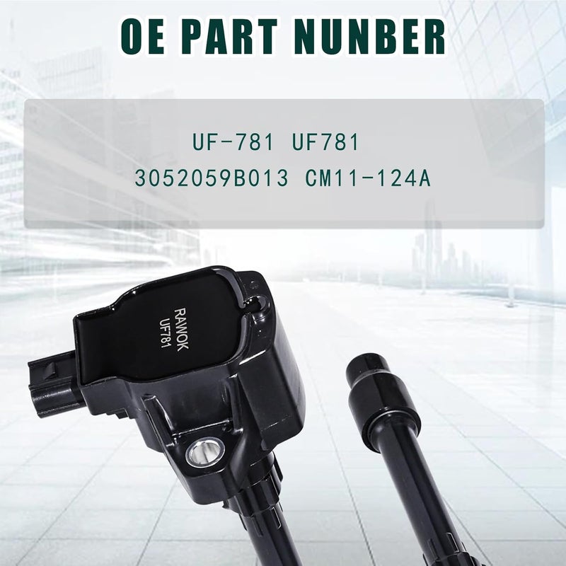 RAWOK Ignition Coil Pack UF781 Set of 4 for Honda and Acura Vehicles - Image 3