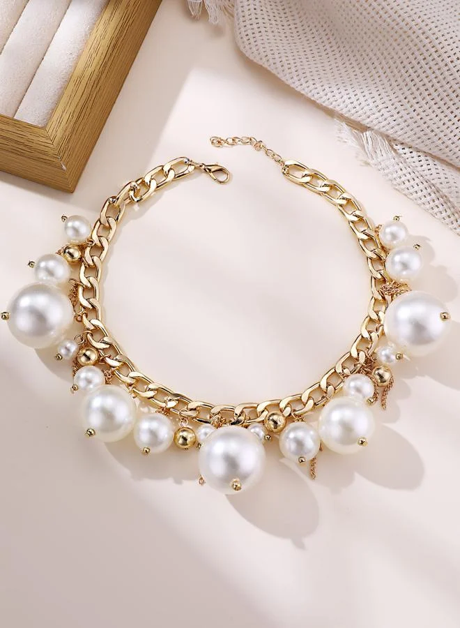 تايك تو سوار شرابة مزين بلؤلؤ صناعي