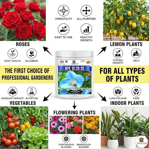 Sansar Agro® Garden Bio Organic NPK 10:26:26 Fertilizer For Plants (900 gm) - Image 5