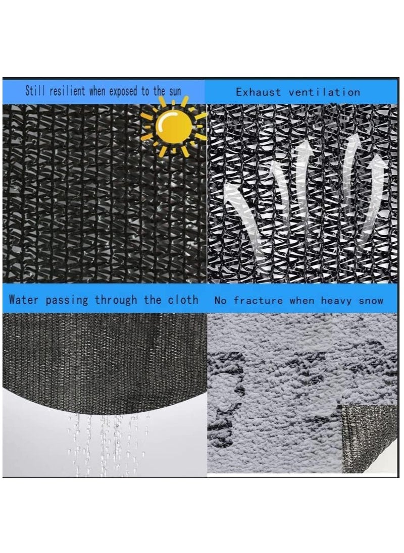 Shade Cloth Shading Anti-UV Thicken Sunshade Net Balcony Safety Privacy Nets Garden Yard Fence Netting Sun Shade Sails Nets (3m*3m)