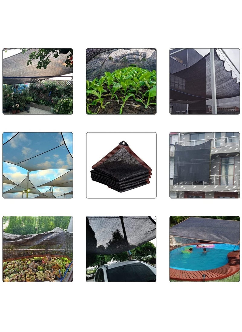 Shade Cloth Shading Anti-UV Thicken Sunshade Net Balcony Safety Privacy Nets Garden Yard Fence Netting Sun Shade Sails Nets (3m*3m)