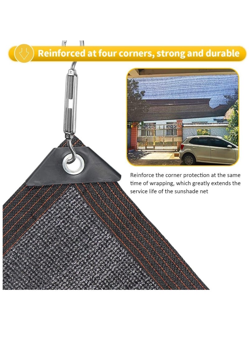 Shade Cloth Shading Anti-UV Thicken Sunshade Net Balcony Safety Privacy Nets Garden Yard Fence Netting Sun Shade Sails Nets (3m*3m)
