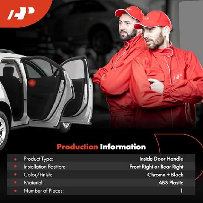 ريحني مقبض باب داخلي من الجهة اليمنى الأمامي أو الخلفي متوافق مع شيفروليه إكونوكس 20102017 ماليبو 20132015 إمبالا 20142019 سونيك ماليبو ليميتد جي إم سي تيرين كرم ليفر - Image 3