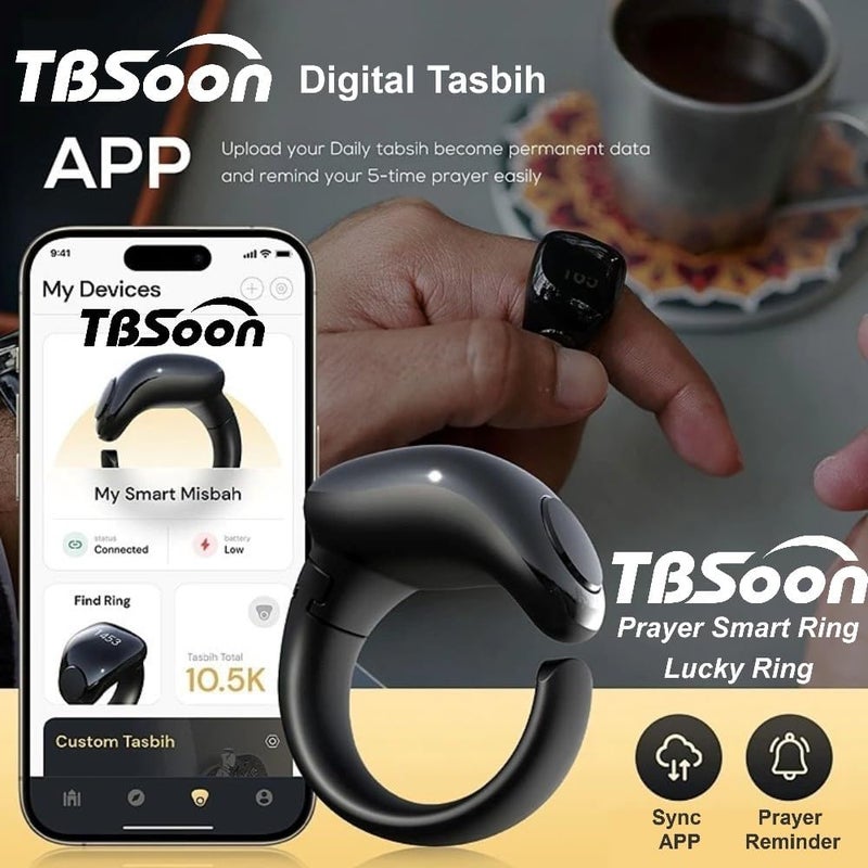 TBSoon Smart Ring AN03 (CBlack 18-20mm) - Image 2