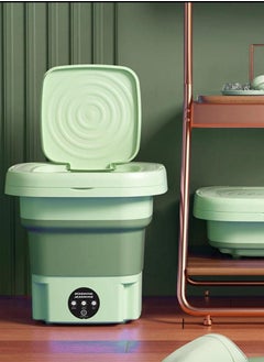 Portable foldable mini washing machine with dryer and laser sterilizer