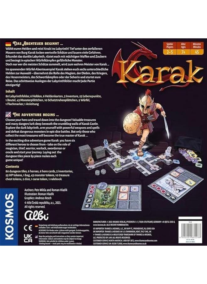 Kosmos - A Dungeon Crawler Game For Kids From Games Competitive Role Playing Fantasy Game For 2 To 5 Players Ages 7 Plus Dice Rolling Mechanism Ideal For Families 2 Language German English - Image 1