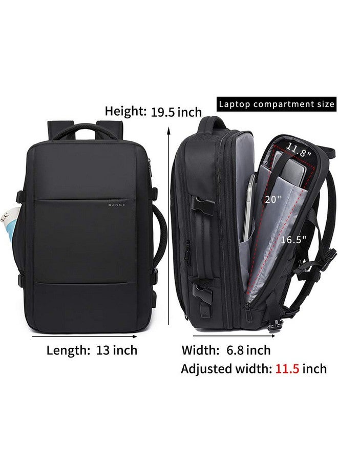 BANGE Travel Backpack, Carry On Backpack Durable Convertible Duffle Bag Fit for 17.3 Inch Laptop and Women, BLACK, LARGE-BLACK-45L, Business - Image 4