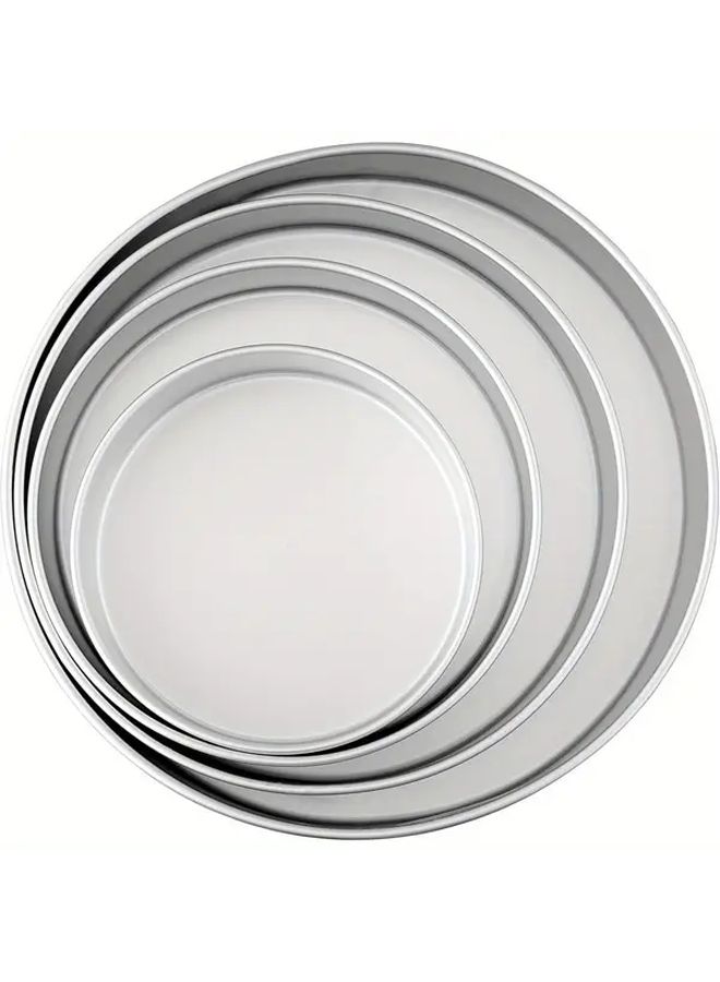 4pcs 6 8 10 12 Inch Round Aluminum Cake Pans Durable Evenly Heated Rust Proof Baking Trays - Image 1