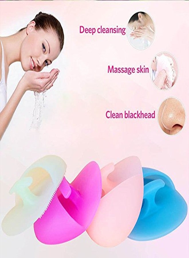 Gugzy® Facial Pore Cleansing Pads, Silicone Face Scrubbers Soft Exfoliators Cleansing Tool Massage Washing Pore Cleanser Blackhead Removing Baby Pet Shower (1, Green) - Image 1