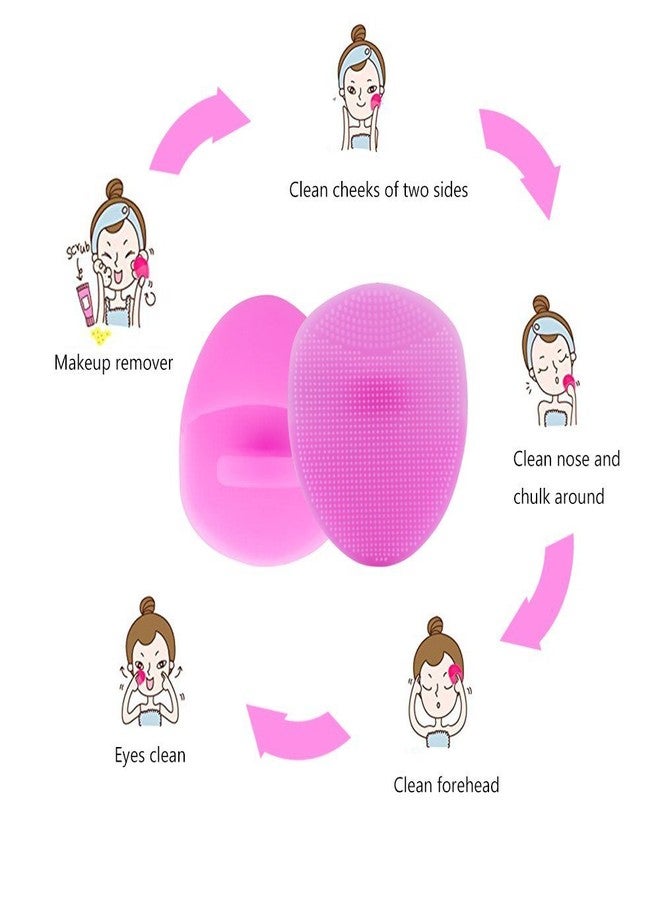 Gugzy® Facial Pore Cleansing Pads, Silicone Face Scrubbers Soft Exfoliators Cleansing Tool Massage Washing Pore Cleanser Blackhead Removing Baby Pet Shower (1, Green) - Image 5