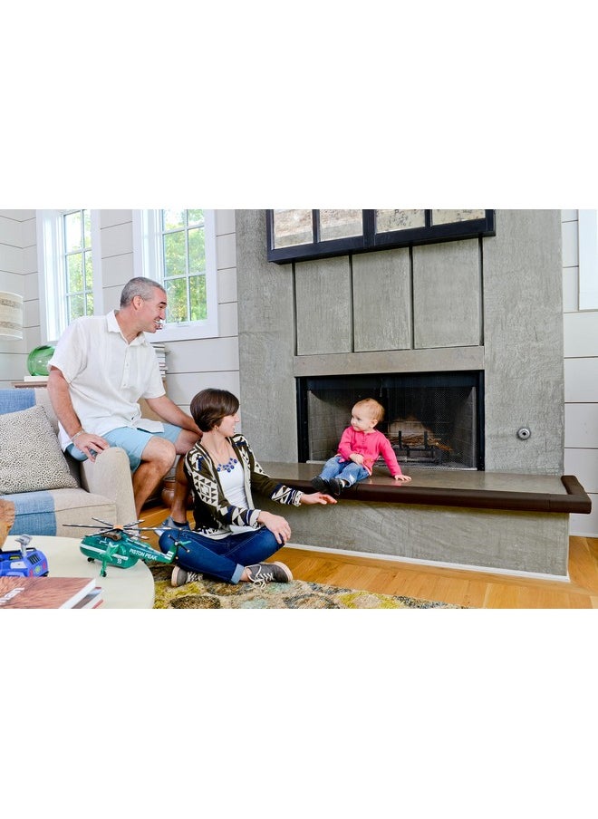 Cardinal Gates Kepk Large Hearth Pad Kit Fireplace Baby Proofing Adhesive Backed Fireplace Bumpers For Babies 12.5 Feet Of Padding With 3 Straight Pieces & 2 Corners Made In The Usa Brown  - Image 3