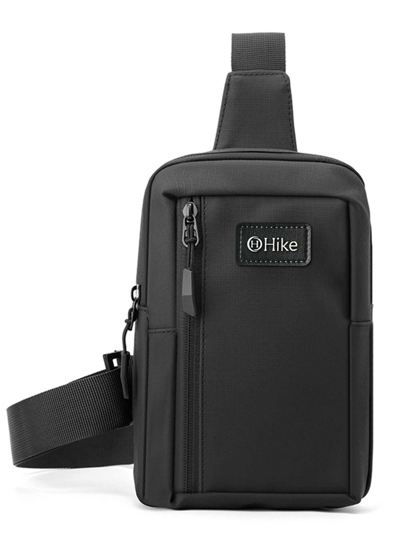 Unisex Cross Body Chest Bag Synthetic Water-Resistant Scratch Resistant Small Shoulder Sling Bag for Business Travel Outdoor Shopping, HK9004- BLAKC