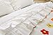 Meaning4 Meaning4 2-Pack Bright White Pillow Shams Pillowcases with Lace and Ruffles Cotton Queen Size 20"X30" Shabby Chic  - Image 2