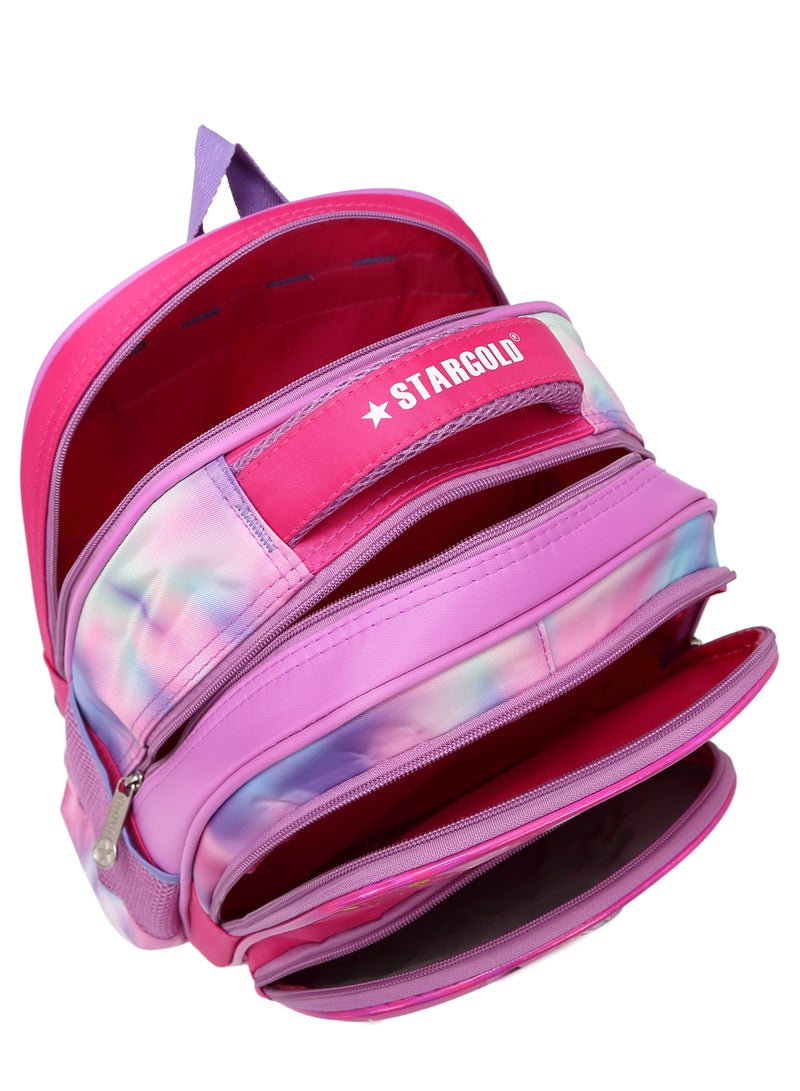 ستارجولد حقيبة ظهر للأطفال مكونة من 3 قطع للفتيات الصغيرات مع حزام قابل للتعديل للمدرسة مقاس 14 بوصة - Image 4