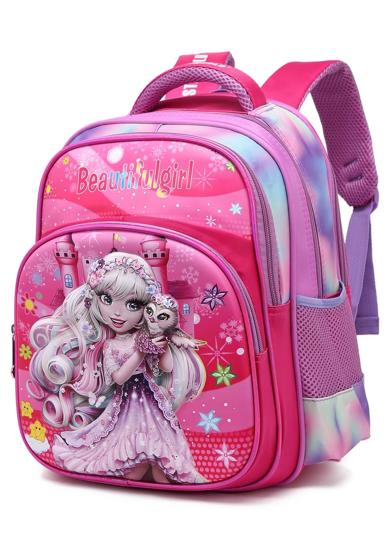 ستارجولد حقيبة ظهر للأطفال مكونة من 3 قطع للفتيات الصغيرات مع حزام قابل للتعديل للمدرسة مقاس 14 بوصة - Image 2