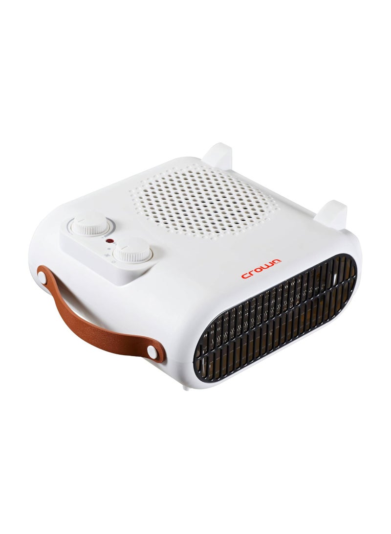 Crownline HT-417 Fan Heater, 2 Heat Settings, Adjustable Thermostat, Tip-Over and Overheat Protection, Carry Handle 2000 W HT-417 White - Image 2