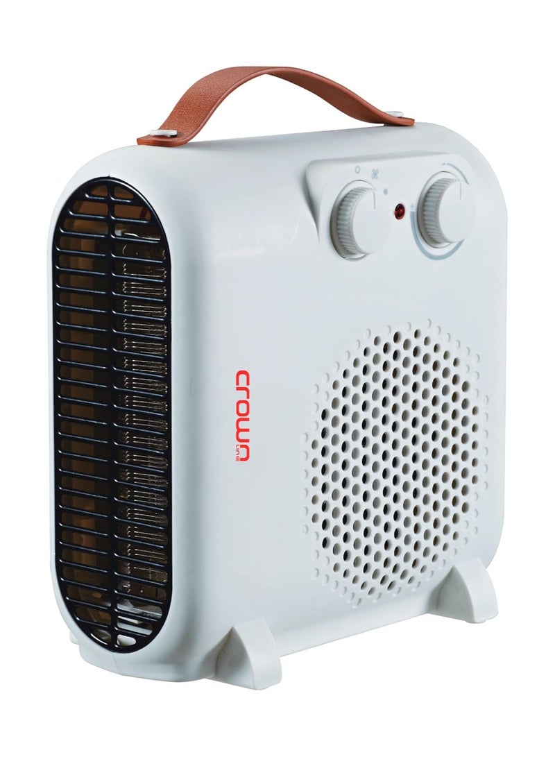 Crownline HT-417 Fan Heater, 2 Heat Settings, Adjustable Thermostat, Tip-Over and Overheat Protection, Carry Handle 2000 W HT-417 White - Image 1