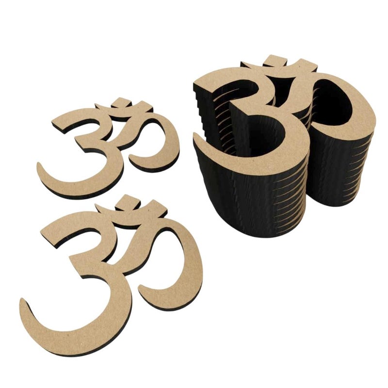 Wrapping Studio MDF Board for Lippan Art - Pre-Marked Om Symbol Design Cutouts for Craft, Painting, DIY Projects - Eco-Friendly MDF Wood, 10x10 cm, Ideal for Creative Gift Ideas, Set of 10 - Image 5