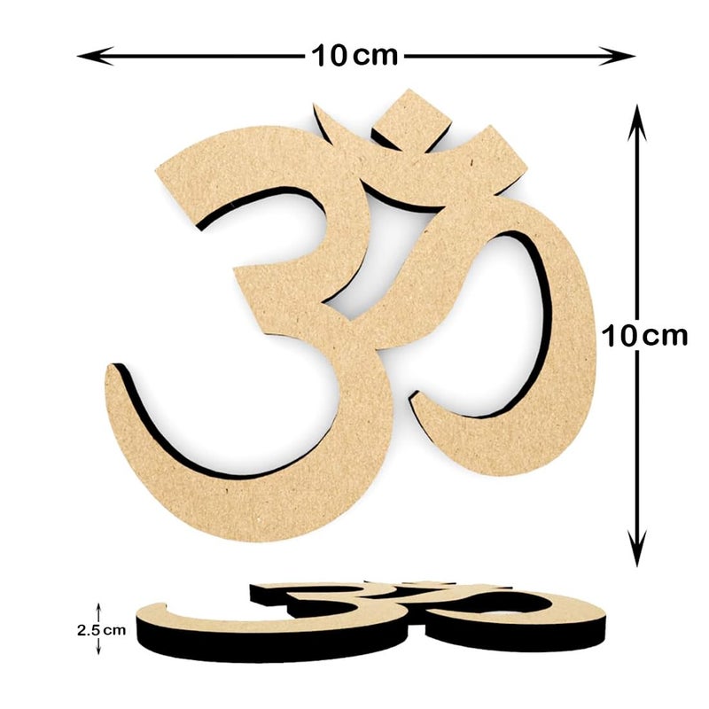 Wrapping Studio MDF Board for Lippan Art - Pre-Marked Om Symbol Design Cutouts for Craft, Painting, DIY Projects - Eco-Friendly MDF Wood, 10x10 cm, Ideal for Creative Gift Ideas, Set of 10 - Image 4