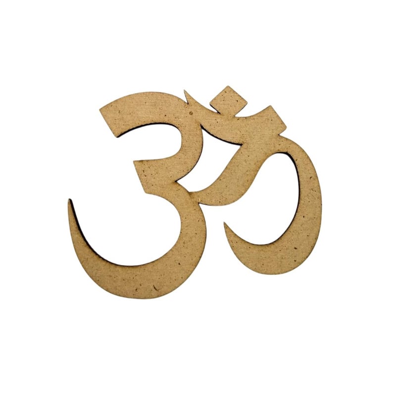 Wrapping Studio MDF Board for Lippan Art - Pre-Marked Om Symbol Design Cutouts for Craft, Painting, DIY Projects - Eco-Friendly MDF Wood, 10x10 cm, Ideal for Creative Gift Ideas, Set of 10 - Image 2