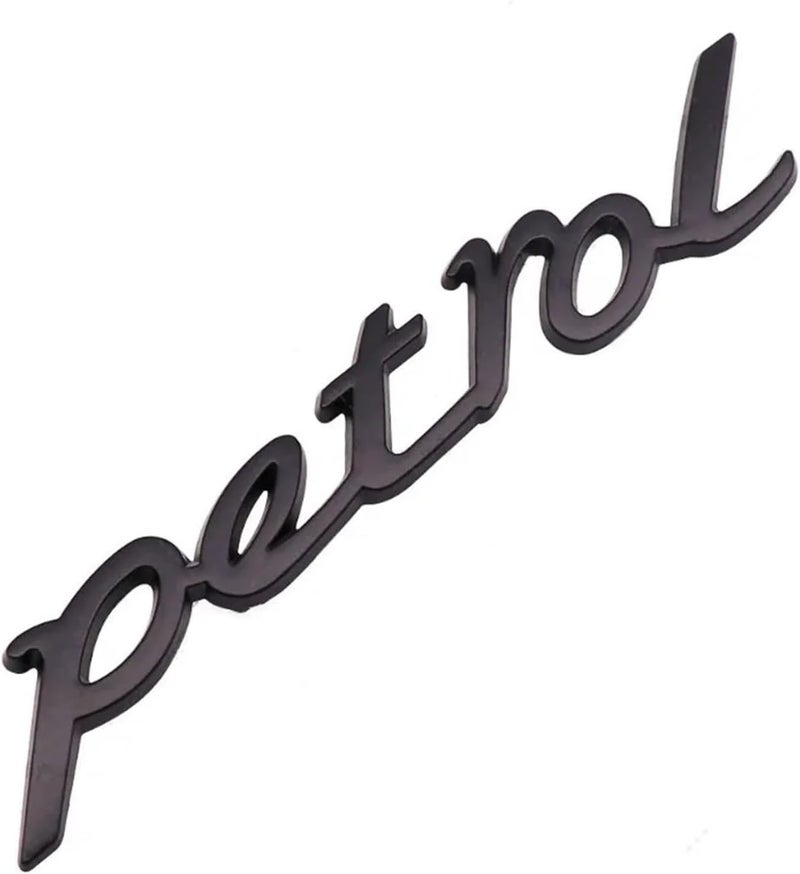 AutoBizarre 3D Raised Petrol Metal Monogram Emblem Badge Sticker for All Cars & Bikes (Black) - Image 2