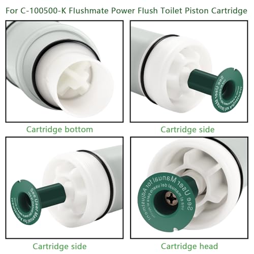 Edifla C-100500-K Flushmate Original ReplacementCartridge/Power Flush Toilet Piston Cartridge Parts,Fits Model 500, 501, 501A, 501B, 503, 504 Series Tank System, Genuine（2） - Image 2