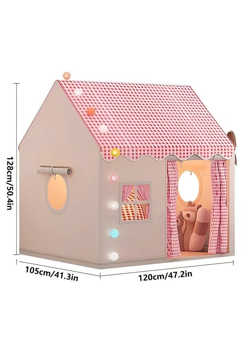 Large Kids Tent Playhouse with Tote Storage Bags, Kids Play Tent Indoor & Outdoor, Kids Tent, Playhouse for Kids, Indoor Bed Tent for Toddler, Furniture Washable Teepee Tent, Toys for 3,4,5,6-Year-Old  - Image 4