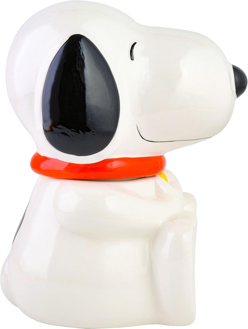 Peanuts وعاء بسكويت سنوبي الكلاسيكي، حاوية تخزين سيراميك للمطبخ بحجم 10.7 بوصة، وعاء تذكاري كرتوني للبسكويت والوجبات الخفيفة - Image 4