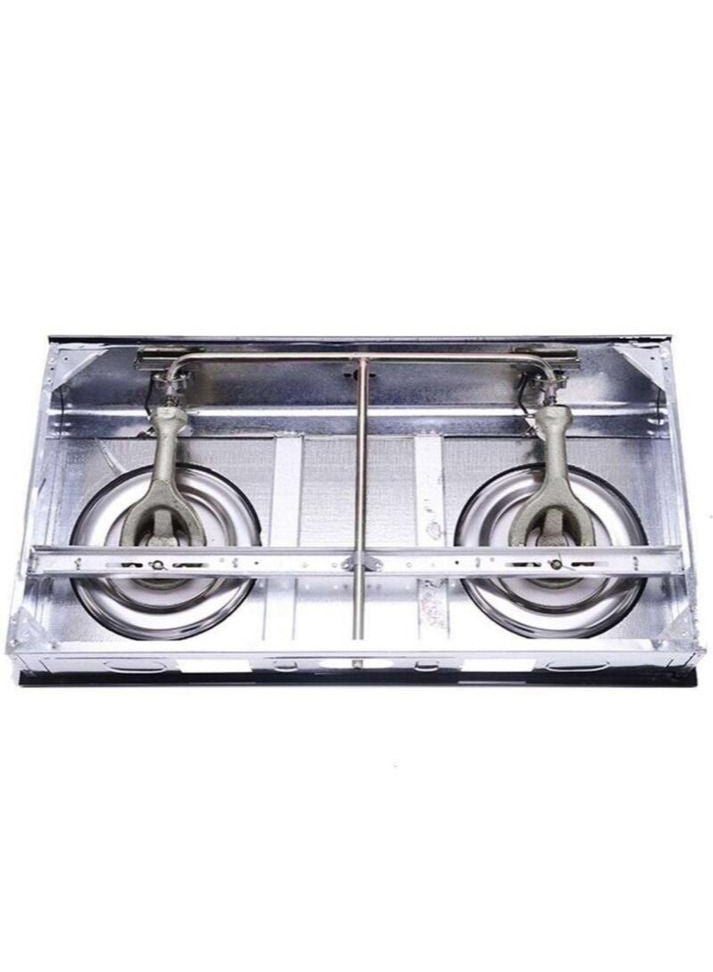 Flat tempered glass gas stove with two burners  - Image 3