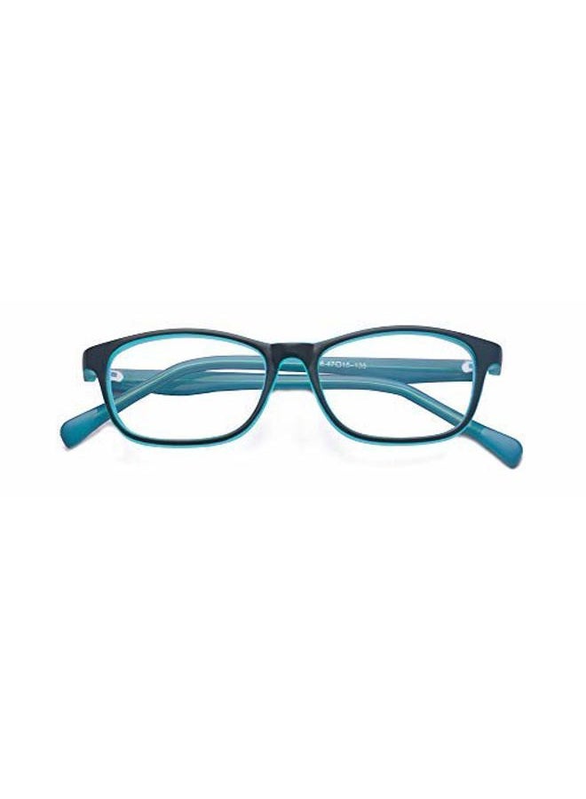 Outray Kids Anti Blue Light Glasses Classic Rectangle Eyewear Anti Harmful Blue Light/UV400 | Anti Glare, Blue, Medium (Pack of 1) - Image 2