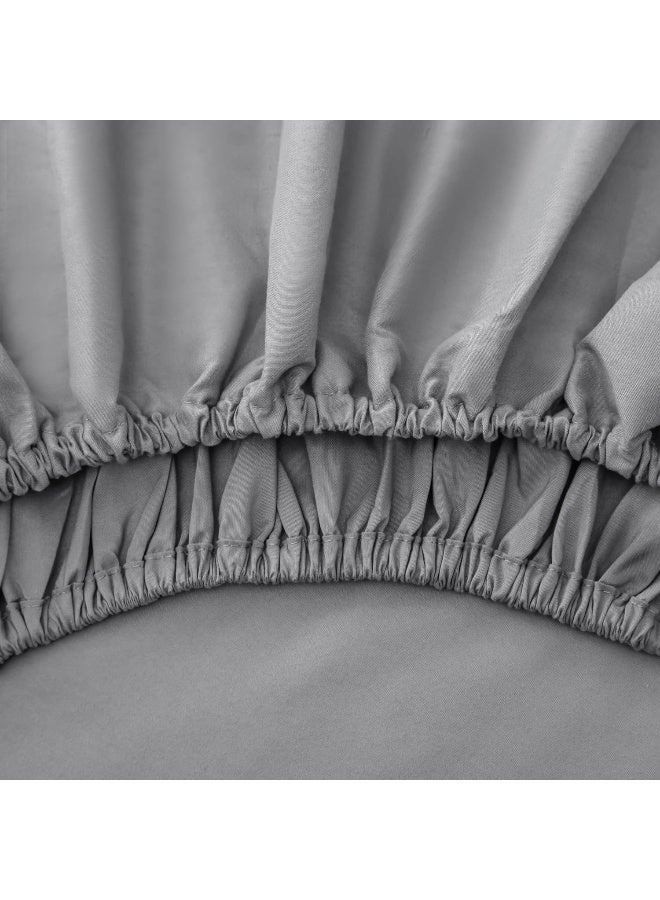 PanaX Bedding Super King Bed Sheets Set - 4 Piece Bedding - Brushed Microfiber And Fade Resistant - Easy Care - Image 5