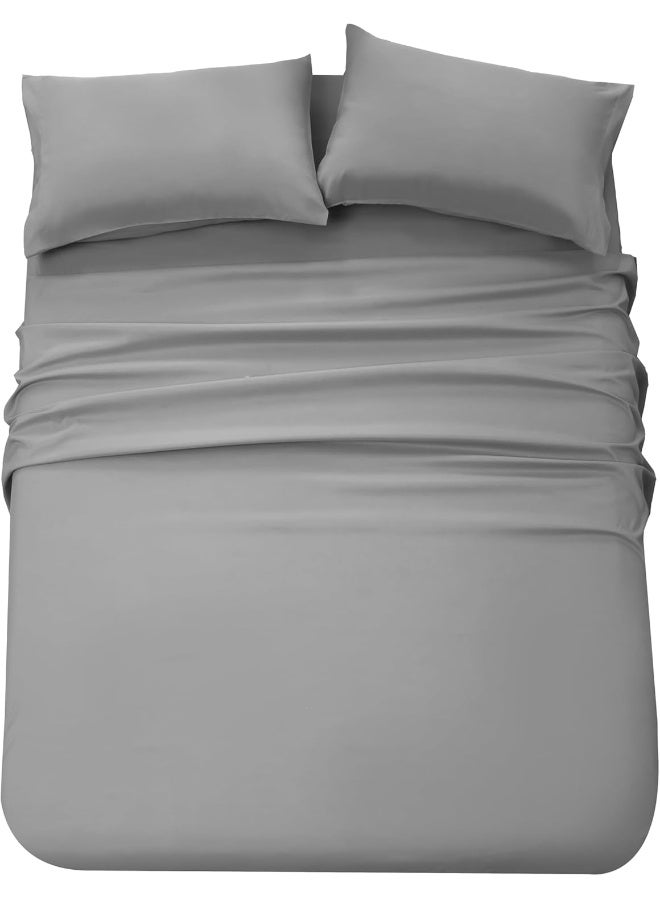 PanaX Bedding Super King Bed Sheets Set - 4 Piece Bedding - Brushed Microfiber And Fade Resistant - Easy Care - Image 1