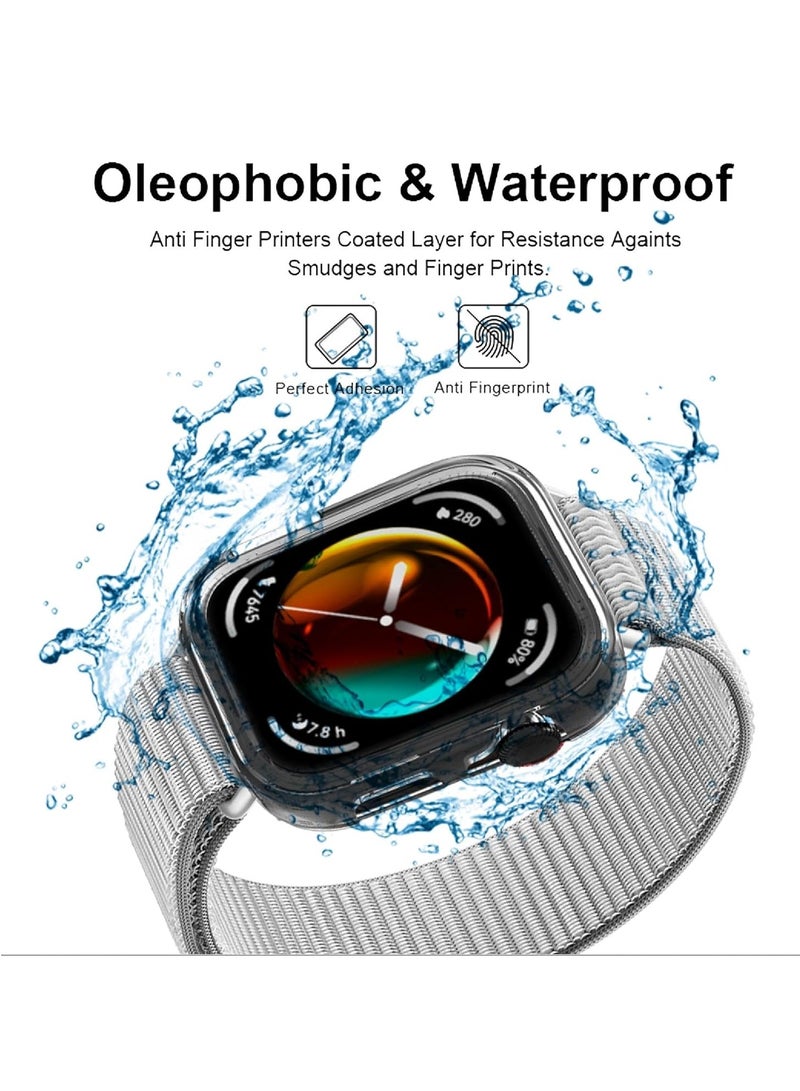 KASTWAVE 2Pcs Case Compatible with Huawei Watch Fit 3, Soft TPU, Shock Resistant, Slim Guard Bumper Full Coverage PC Protective Cover, Smartwatch Accessories, Black+Transparent - Image 2