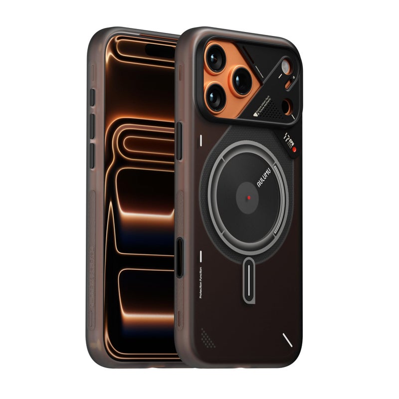 Aulumu A17 iPhone 17 Pro Max Magnetic Thermal Case | CoolHyper | with Camera Control | IMD Technology | Compatible with Magsafe | Touch Translucent Gray - Image 1
