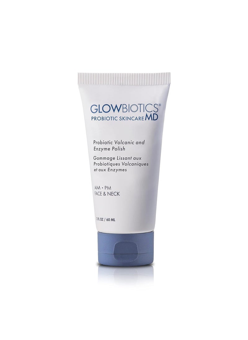 Glowbiotics Glowbiotics Volcanic  Enzyme Polish Probiotic Brightening Facial Scrub with Malic Acid for Luminous Skin Exfoliator for Face  Neck Suitable for All Skin Types 2 Fl Oz 