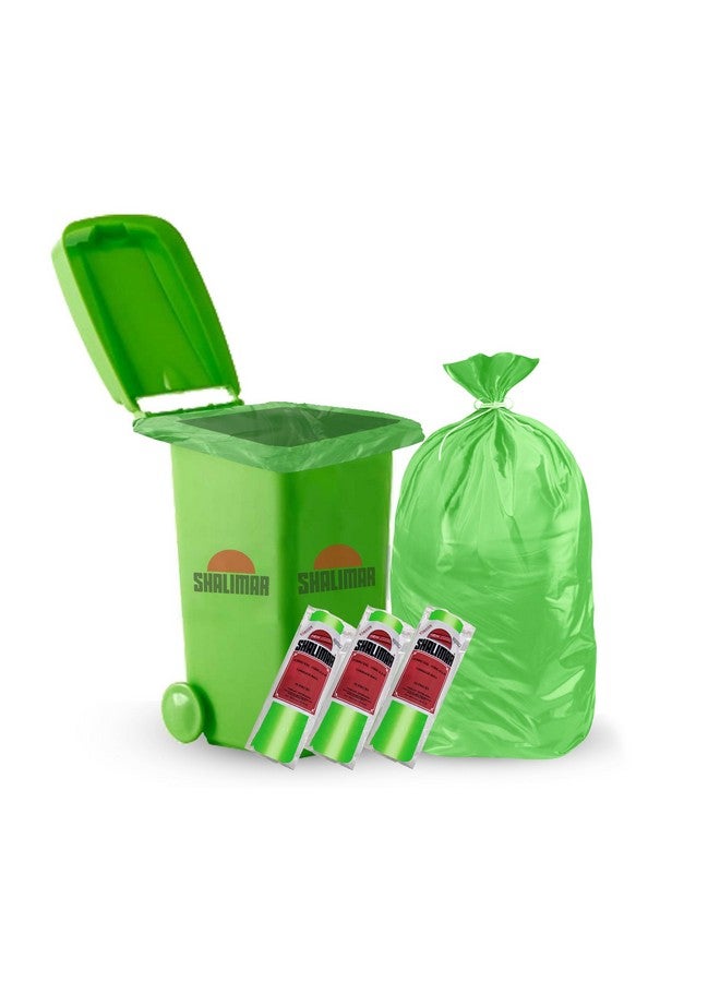 shalimar Shalimar Premium Garbage Bags Size 42 X 48 Inches (Jumbo XL) 30 Bags (3 Rolls) Dustbin Bag/Trash Bag - Green Color 