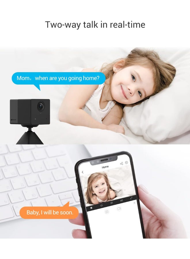 إيزفيز كاميرا مراقبة IP لاسلكية تعمل بالبطارية وبدقة 1080p وتدعم خاصية الواي فاي مع القدرة على اكتشاف الحركة بالأشعة تحت الحمراء السلبية ورؤية ليلية بالأشعة تحت الحمراء ومناسبة للأماكن الداخلية، والكلاب، والحيوانات الأليفة، ومراقبة الأطفال، ومتوافقة مع أليكسا وBC2 من إيزفيز - Image 3