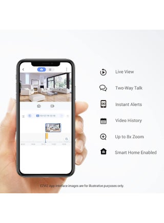 كاميرا مراقبة IP لاسلكية تعمل بالبطارية وبدقة 1080p وتدعم خاصية الواي فاي مع القدرة على اكتشاف الحركة بالأشعة تحت الحمراء السلبية ورؤية ليلية بالأشعة تحت الحمراء ومناسبة للأماكن الداخلية، والكلاب، والحيوانات الأليفة، ومراقبة الأطفال، ومتوافقة مع أليكسا وBC2 من إيزفيز - view 5