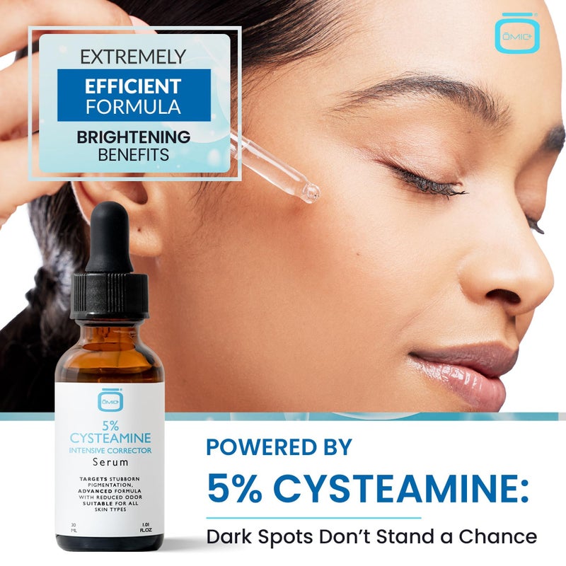 OMIC+ 5% Cysteamine Intensive Corrector Serum - 1 Fl Oz / 30ml - Targets Stubborn Pigmentation, Uneven Skin Tone, Brightening & Firming Antioxidant Formula â€“ Suitable for All Skin Types - Image 5