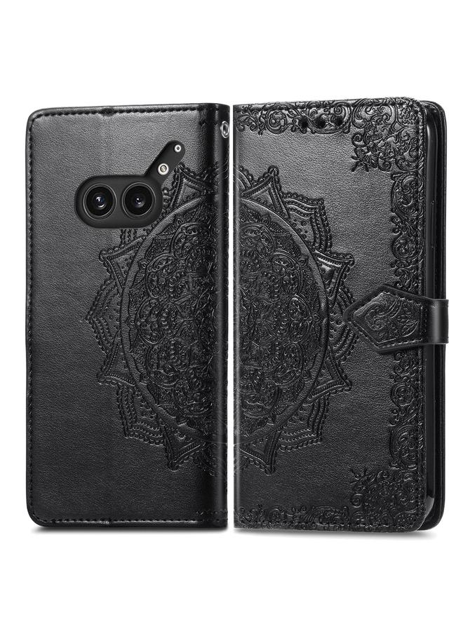 S-TOP Case For Nothing Phone 2a Plus Mandala Flower Embossed Leather Phone Case - Image 2