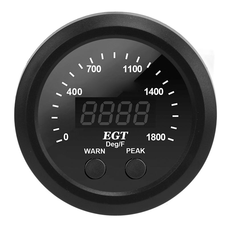 CNSPEED Exhaust Gas Temperature Meter Super Thin 0-1800F Range EGT Gauge - Digital Display High Performance EGT Meter for Diesel Trucks - Image 2