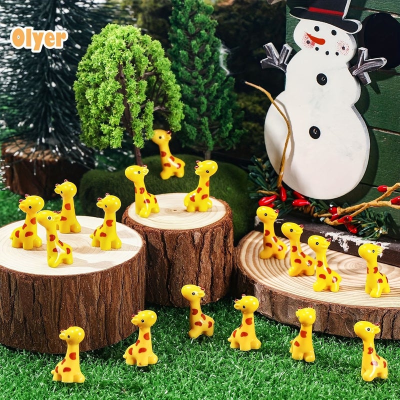Set of 20 Mini Resin Giraffe Statues for Garden Home Decor Micro Landscape - Image 5