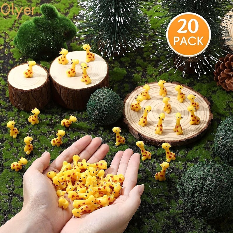 Set of 20 Mini Resin Giraffe Statues for Garden Home Decor Micro Landscape - Image 4