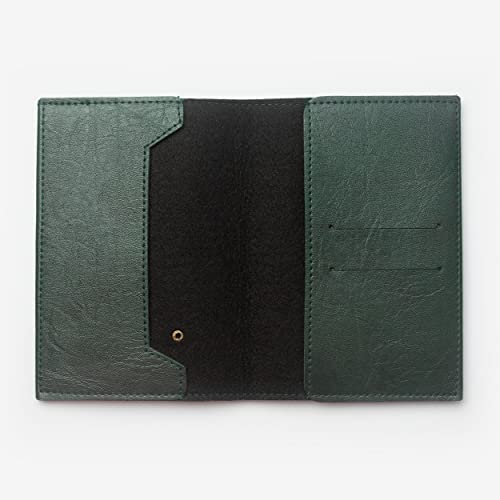 The Messy Corner Stylish Unisex Vegan Leather Passport Cover for Men, Women | ZINDAGI NA MILEGI DOBARA | Passport Cover Case Travel Accessories (Forest Green) - Image 2