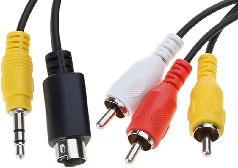 S Video 4Pin to 3RCA Composite Video Cable with 3 5mm Audio Adapter for PC to HDTV - Image 4