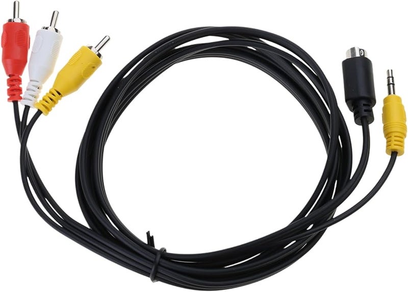 S Video 4Pin to 3RCA Composite Video Cable with 3 5mm Audio Adapter for PC to HDTV - Image 1