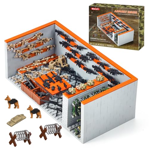 WINGIFT 700 Piece Armory Building SetWW2 Military Base Army Equipment Building KitSTEM Battle Swat Team ToysWeapon Pack Military Equipment Gear SetsChristmas Birthday Gifts for BoysTeensAdults - Image 1