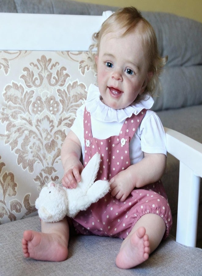 CHAREX Lifelike Reborn Baby Doll Girl - 20 Inch Realistic Handmade Toddler Doll with Blond Hair, Soft Weighted Real Life Body, Real Baby Accessories with Gift Box, Gift for Kids Age 3+ - Image 3