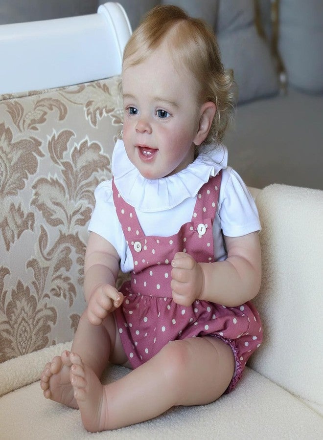 CHAREX Lifelike Reborn Baby Doll Girl - 20 Inch Realistic Handmade Toddler Doll with Blond Hair, Soft Weighted Real Life Body, Real Baby Accessories with Gift Box, Gift for Kids Age 3+ - Image 1